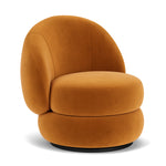 Alma Velvet Swivel Armchair (Matt Amber)