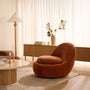 Babette Swivel Armchair - Moss Rust Fabric
