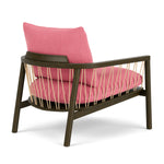 Firenze Bubblegum Fabric / Dark Walnut