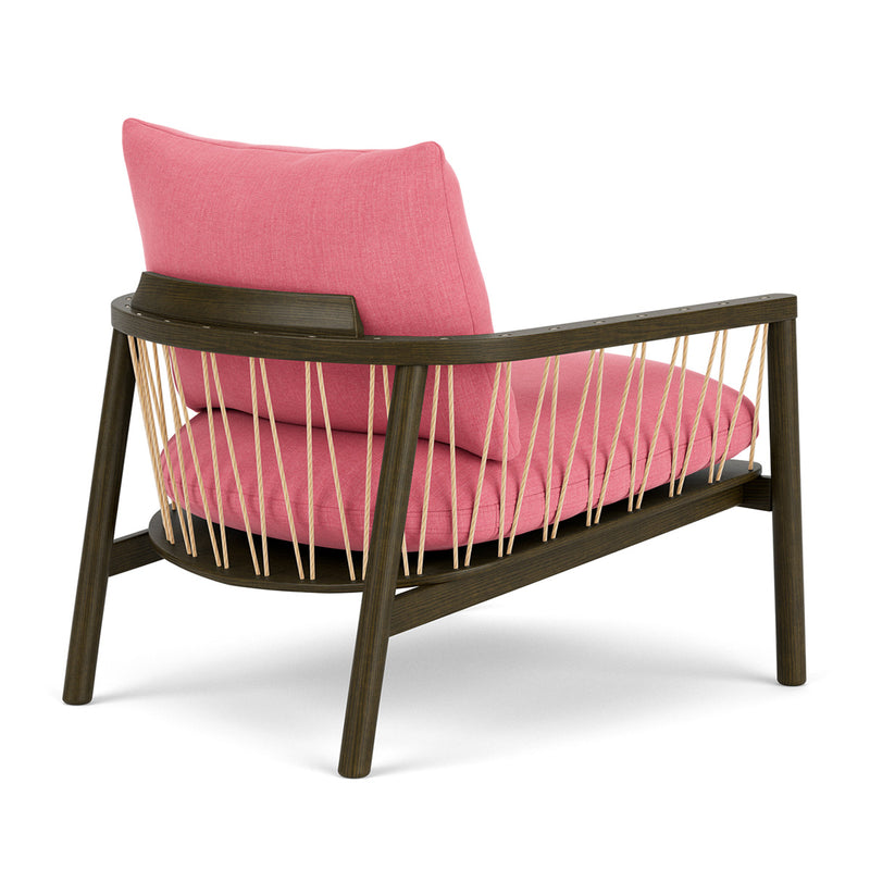 Firenze Bubblegum Fabric / Dark Walnut