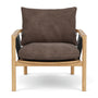 Enzo Oak Armchair - Aulla Cacao Textured Weave / Oak