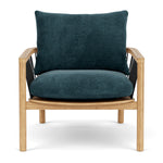 Danny Dust Blue Textured Weave / Oak
