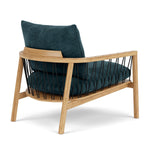 Danny Dust Blue Textured Weave / Oak