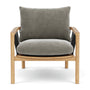 Enzo Oak Armchair - Planet Grey Green Fabric / Oak