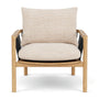 Enzo Oak Armchair - Vega Cream Textured Weave / Oak