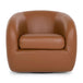 Jasper Leather Swivel Armchair