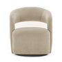 Judi Swivel Armchair - Danny Cream Textured Weave