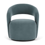 Judi Swivel Armchair - Forest Dust Blue Fabric