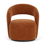 Judi Swivel Armchair - Moss Rust Fabric