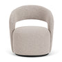 Judi Swivel Armchair - Fabio Stone Fabric