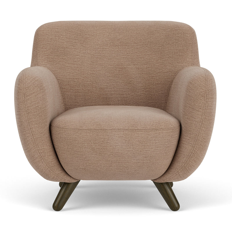 Aulla Caramel Textured Weave / Dark Walnut