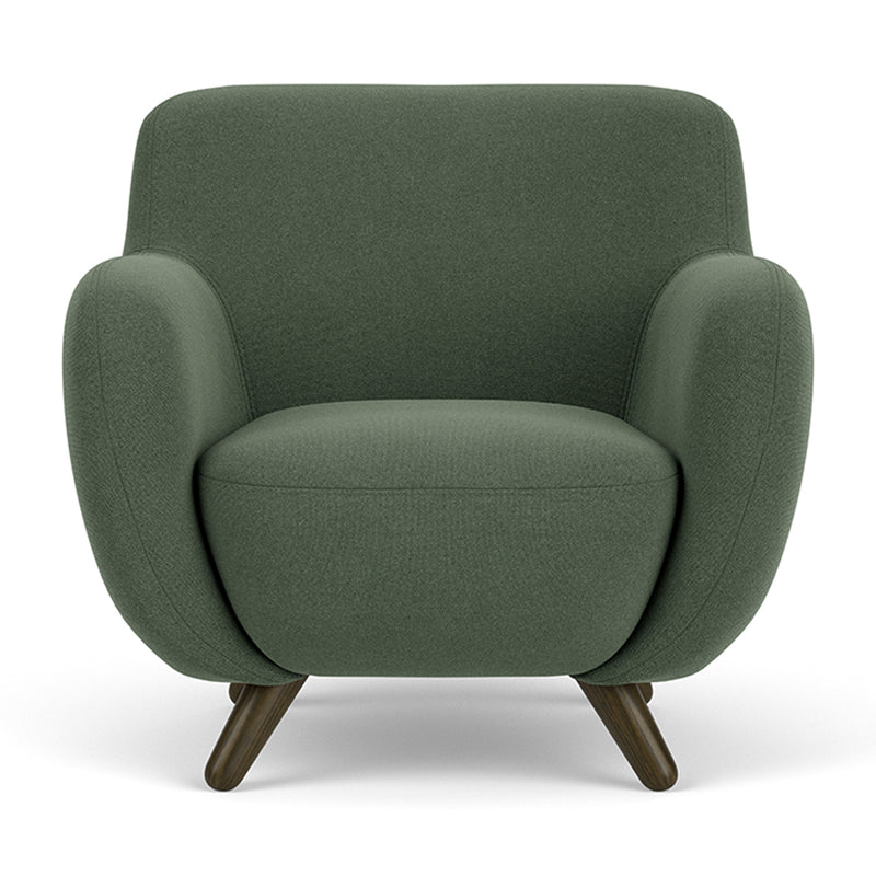 Cura Dark Green Weave / Dark Walnut
