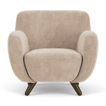 Danny Cream Textured Weave / Dark Walnut