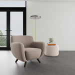 Fabio Stone Fabric / Dark Walnut