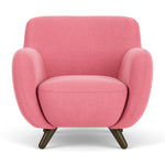 Firenze Bubblegum Fabric / Dark Walnut
