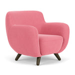 Firenze Bubblegum Fabric / Dark Walnut