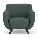 Form Blue Grey Fabric / Dark Walnut