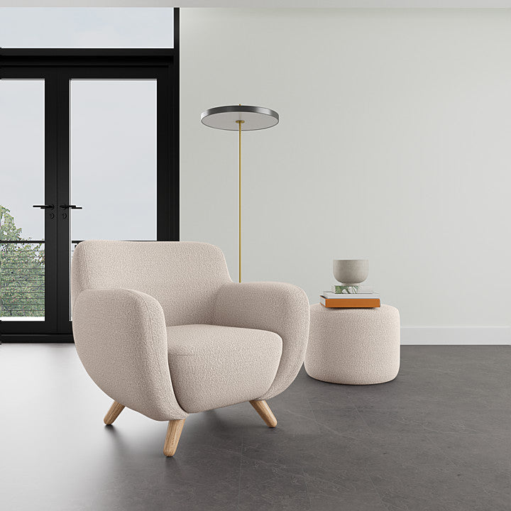 Maya Cream Boucle / Dark Walnut