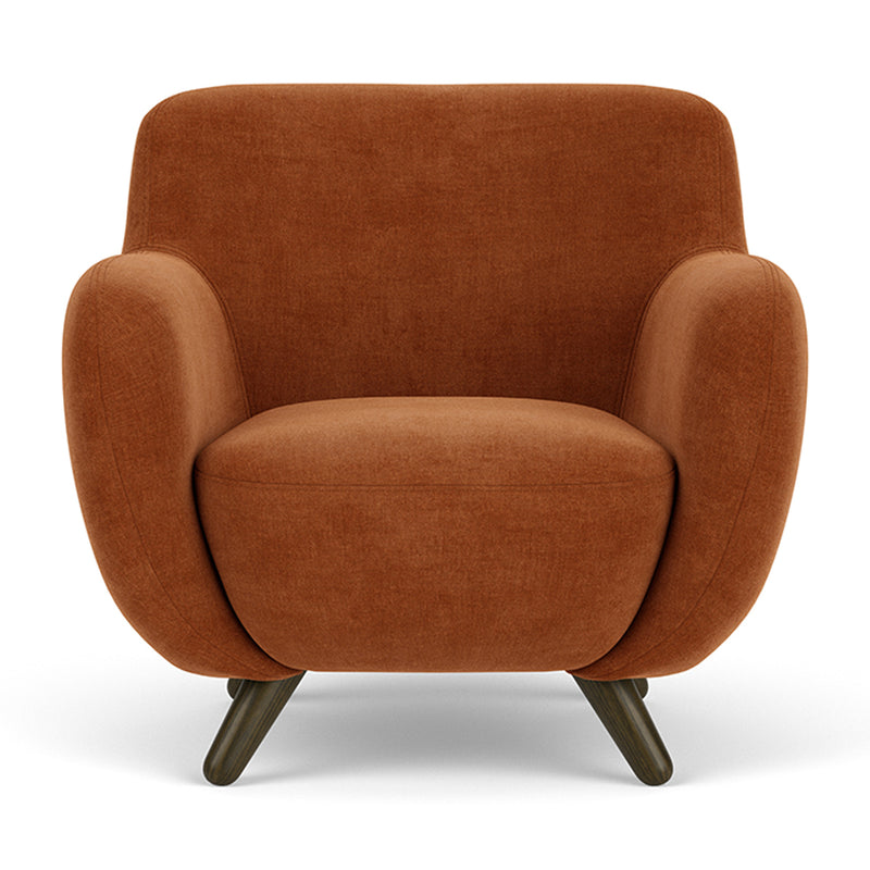 Moss Rust Fabric / Dark Walnut
