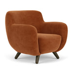 Moss Rust Fabric / Dark Walnut