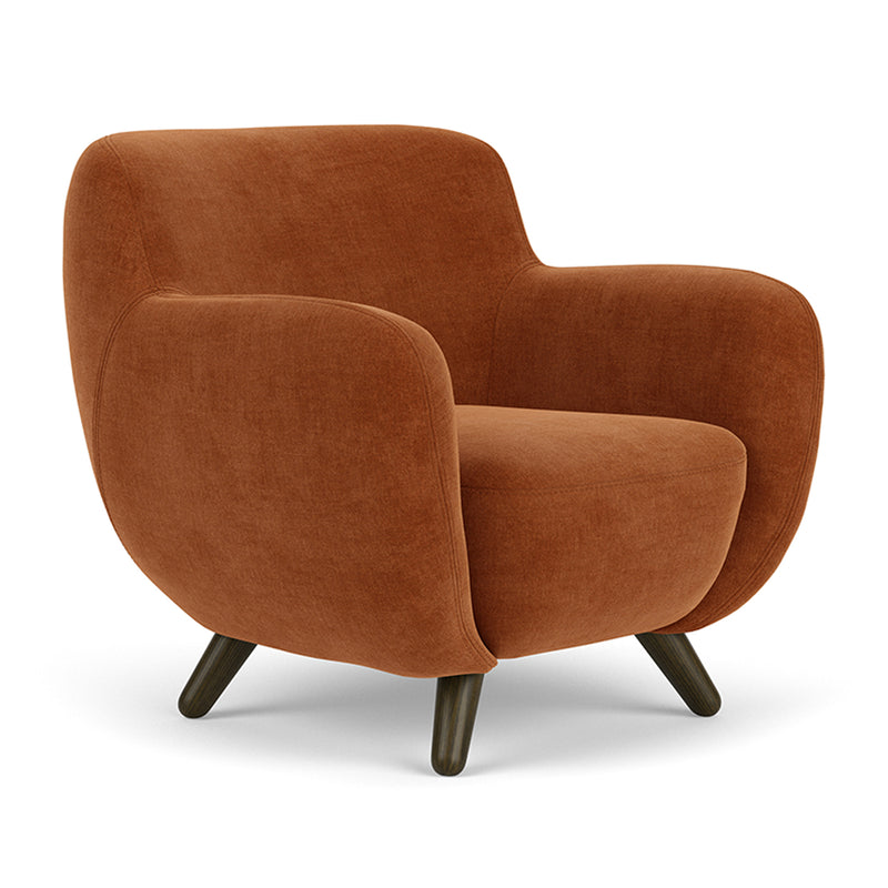 Moss Rust Fabric / Dark Walnut