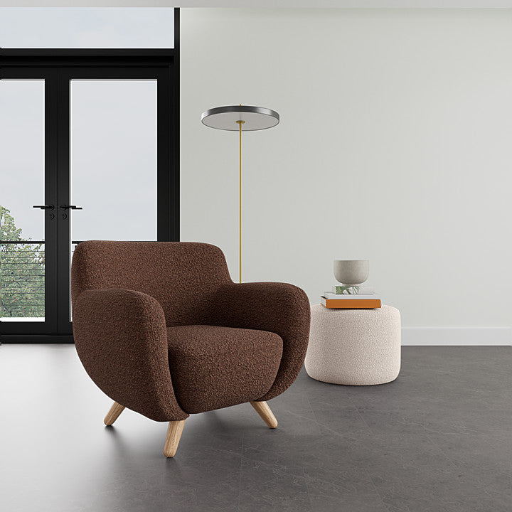 Pebble Rust Boucle / Dark Walnut