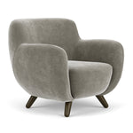 Planet Grey Green Fabric / Dark Walnut