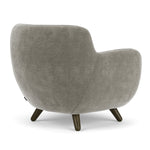 Planet Grey Green Fabric / Dark Walnut