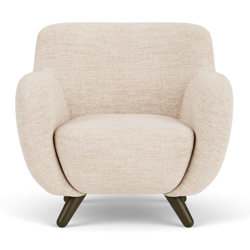 Vega Cream Textured Weave / Dark Walnut