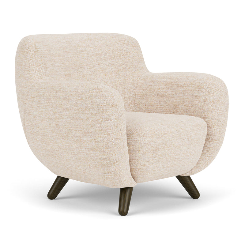 Vega Cream Textured Weave / Dark Walnut