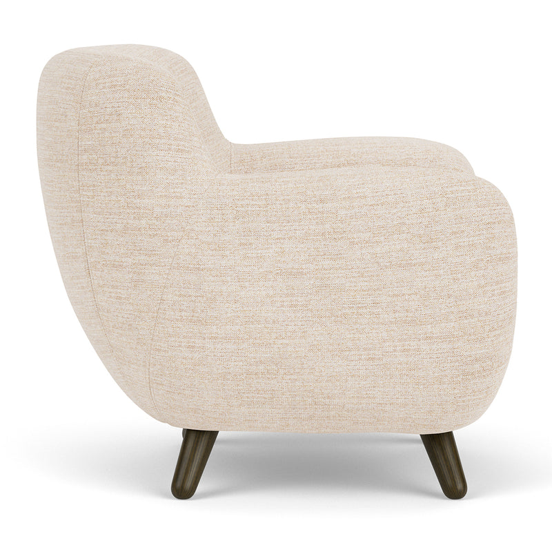 Vega Cream Textured Weave / Dark Walnut