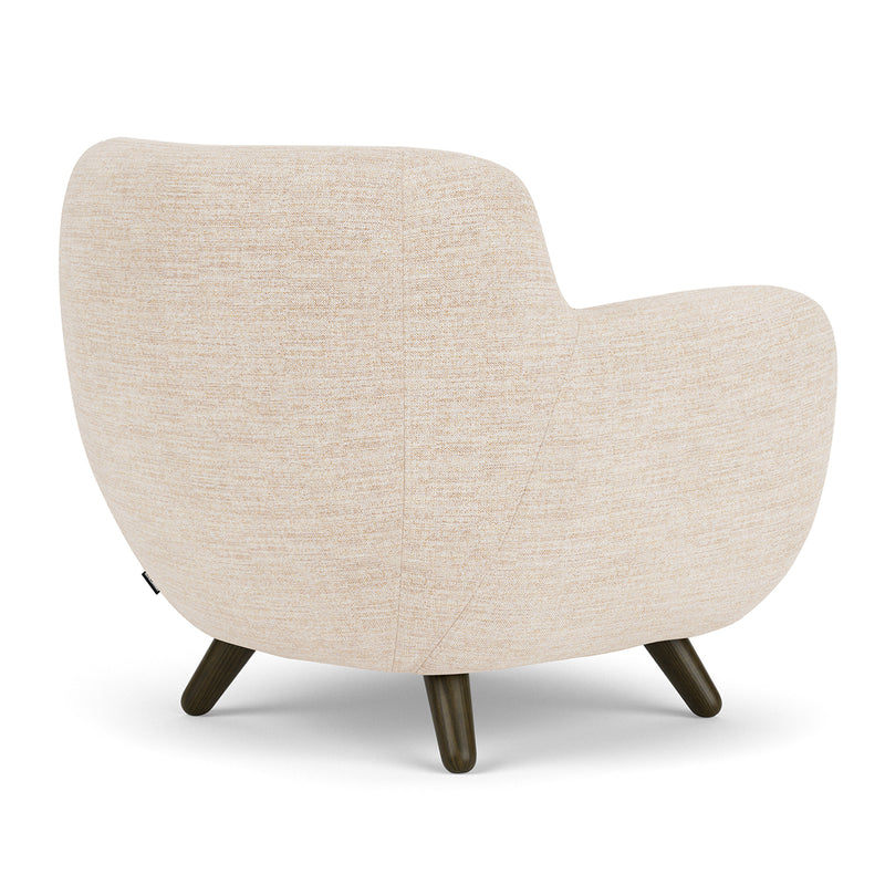 Vega Cream Textured Weave / Dark Walnut