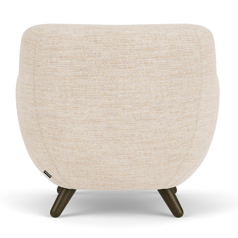 Vega Cream Textured Weave / Dark Walnut