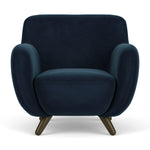 Lux Navy Velvet / Dark Walnut