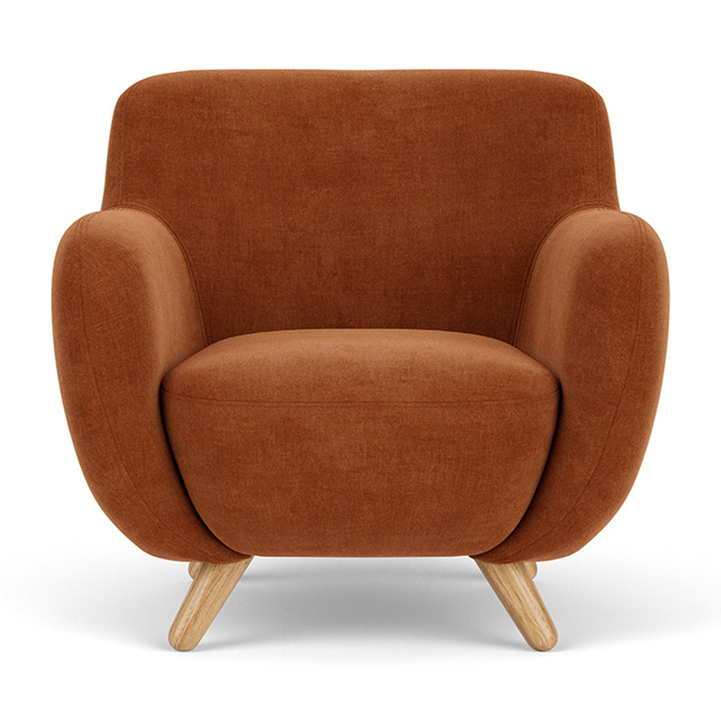 Moss Rust Fabric / Oak