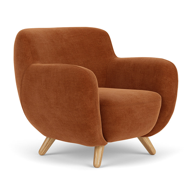 Moss Rust Fabric / Oak