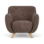 Otis Armchair - Aulla Cacao Textured Weave / Oak