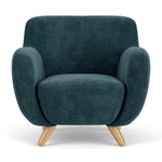 Danny Dust Blue Textured Weave / Oak