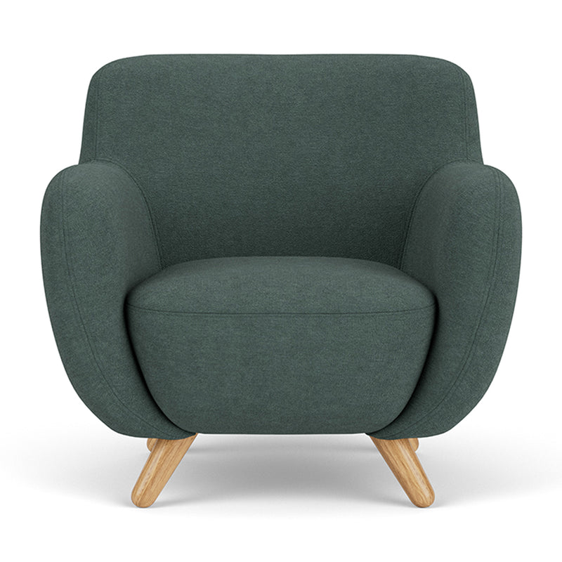 Form Blue Grey Fabric / Oak