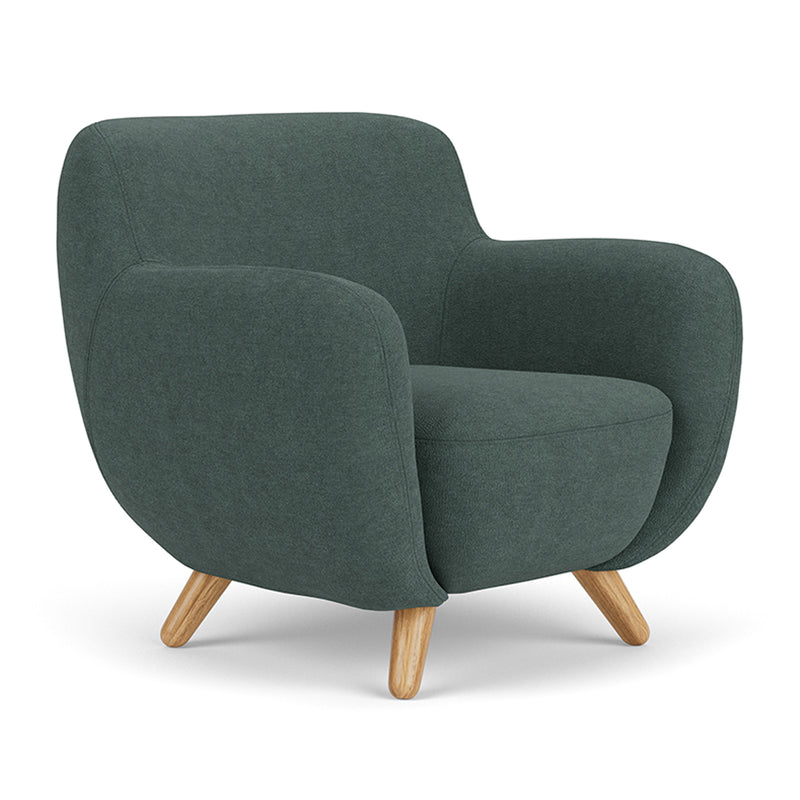 Form Blue Grey Fabric / Oak