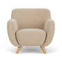Otis Armchair - Form Cream Fabric / Oak