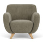 Otis Armchair - Free Sage Velvet Cord / Oak