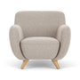 Otis Armchair - Fabio Stone Fabric / Oak