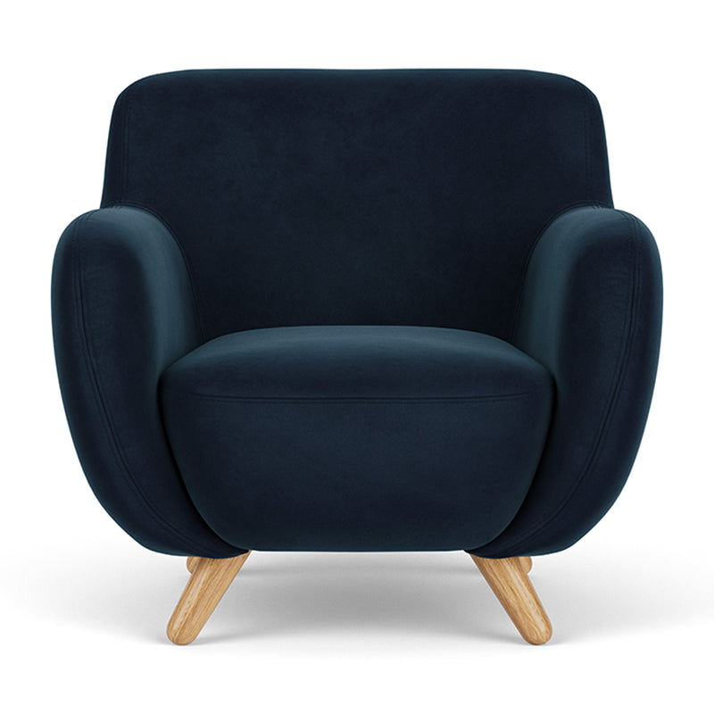 Lux Navy Velvet / Oak
