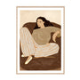Life X MON A Space She Holds Art Print - Natural / Framed Art Print / 33 x 45cm