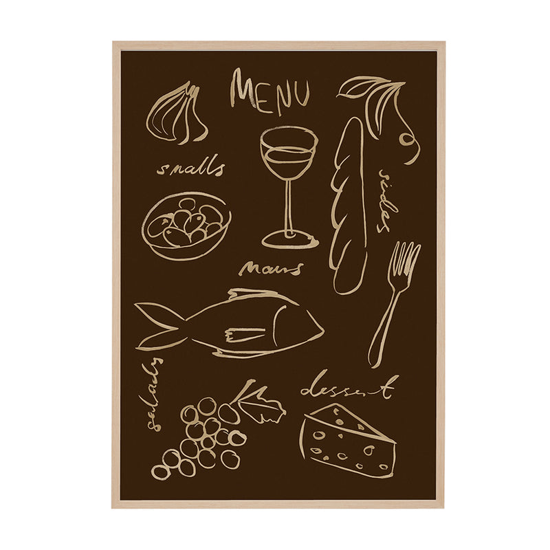 Chocolate / Framed Art Print, No Border / 33 x 45cm