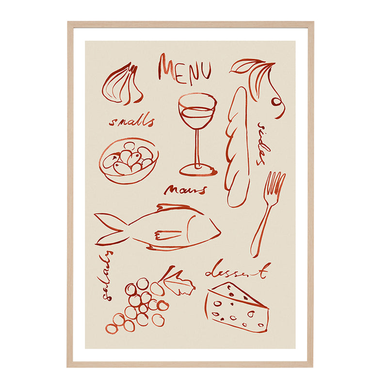 Red / Framed Art Print / 33 x 45cm