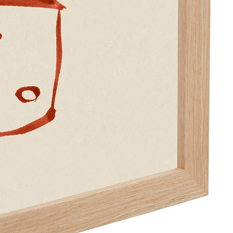 Red / Framed Art Print, No Border / 33 x 45cm