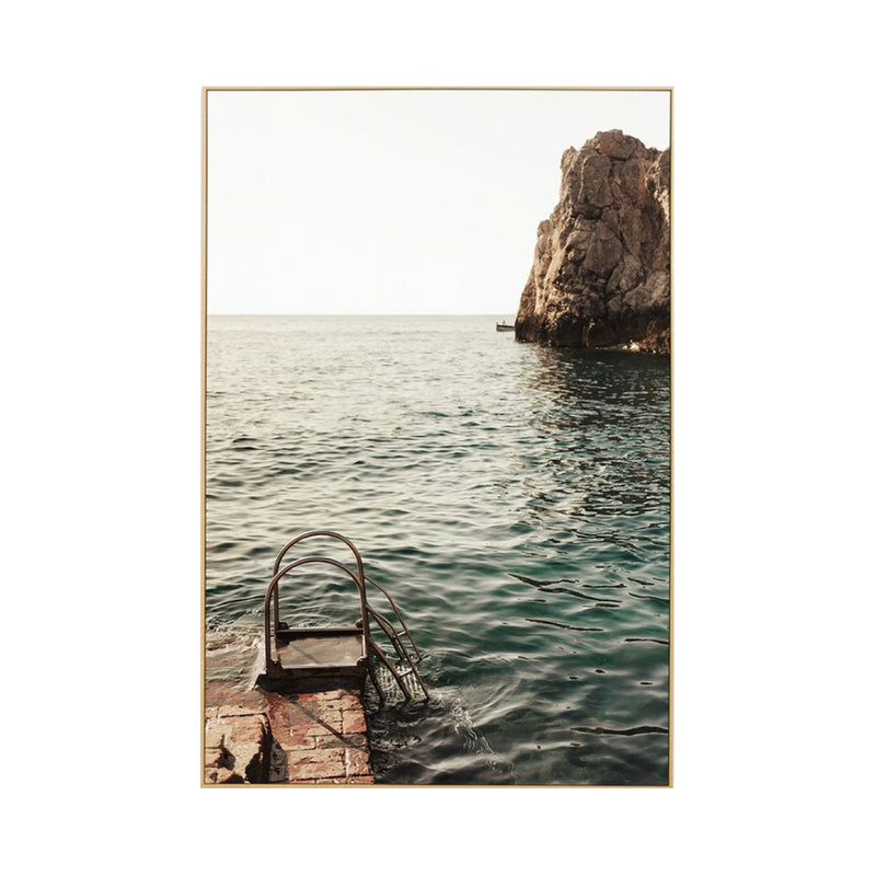 Capri Swim Portrait Art Print