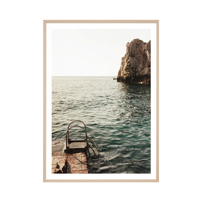 Capri Swim Portrait Art Print